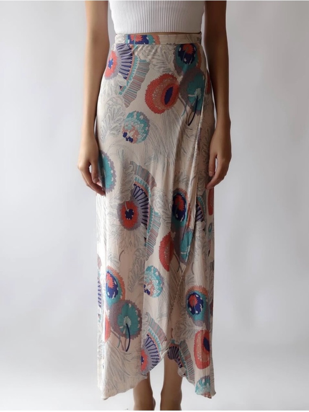 Zara Floral Print Wrap Skirt (Size S)